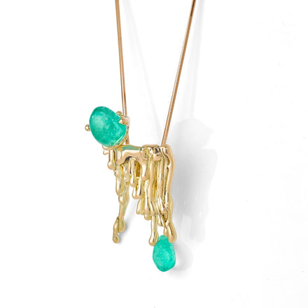 Muzo Emerald Candelabra necklace