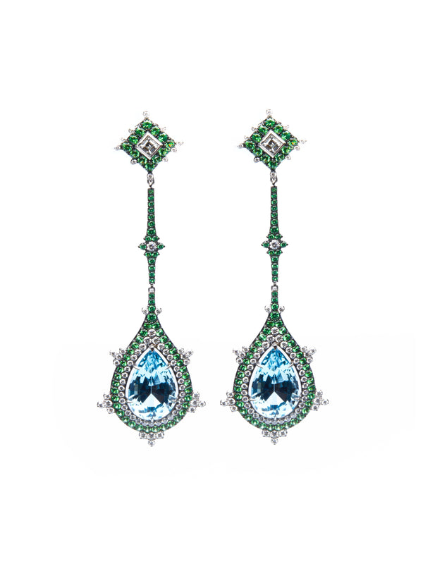 Gothic Aqua earrings