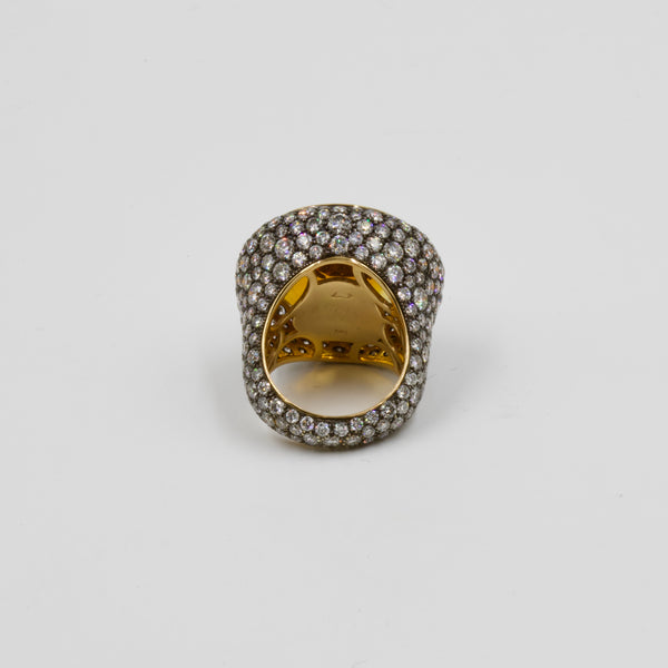 Citrine and diamonds ring