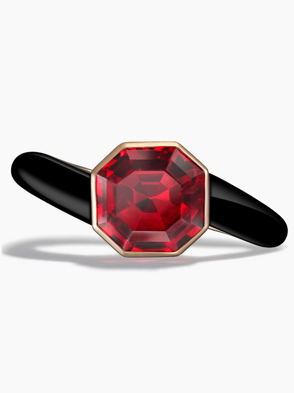 Bague ZigZag Spinelle