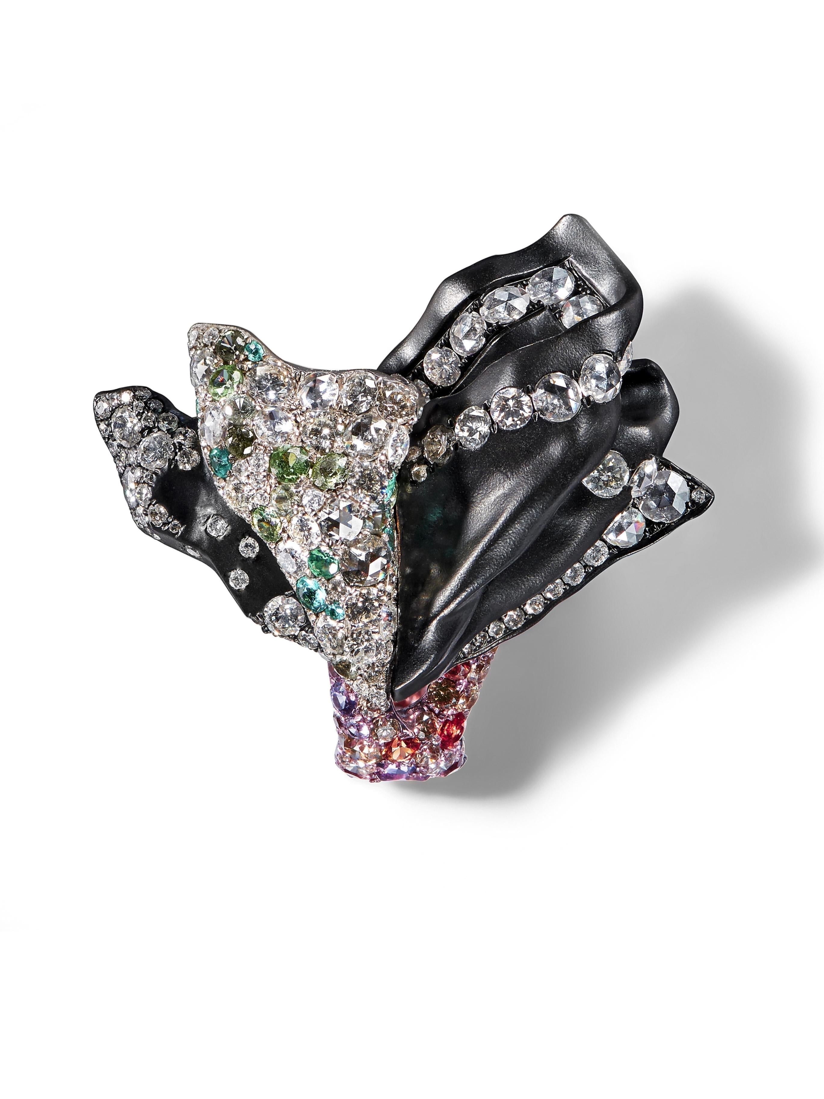 MIDNIGHT MAGNOLIA RING