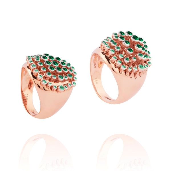 Bague Emerald King Wave