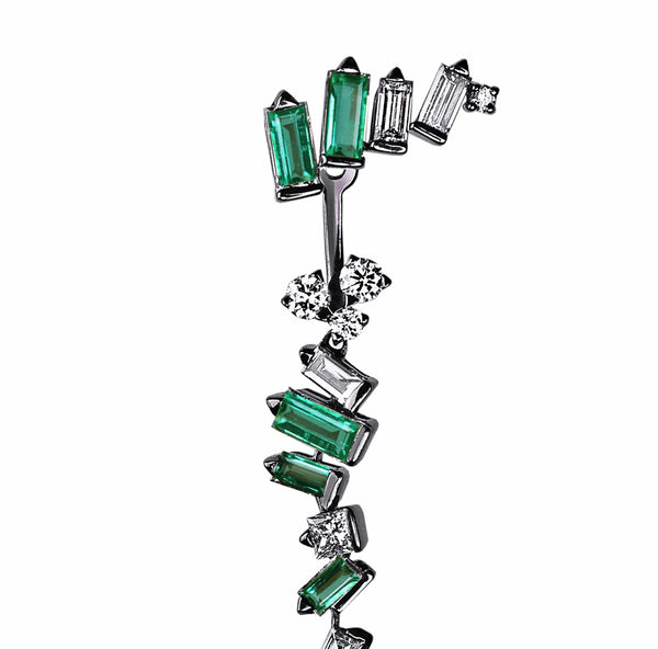 Émeraude et Diamants Pendantes