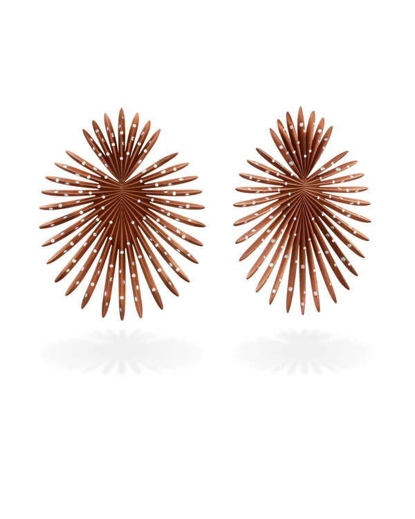 Palma Starburst Titanium Earrings