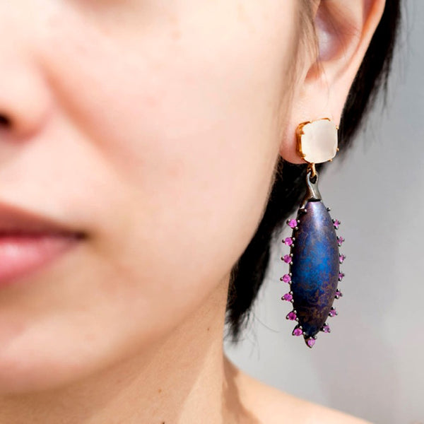 Lava and Ice Earrings